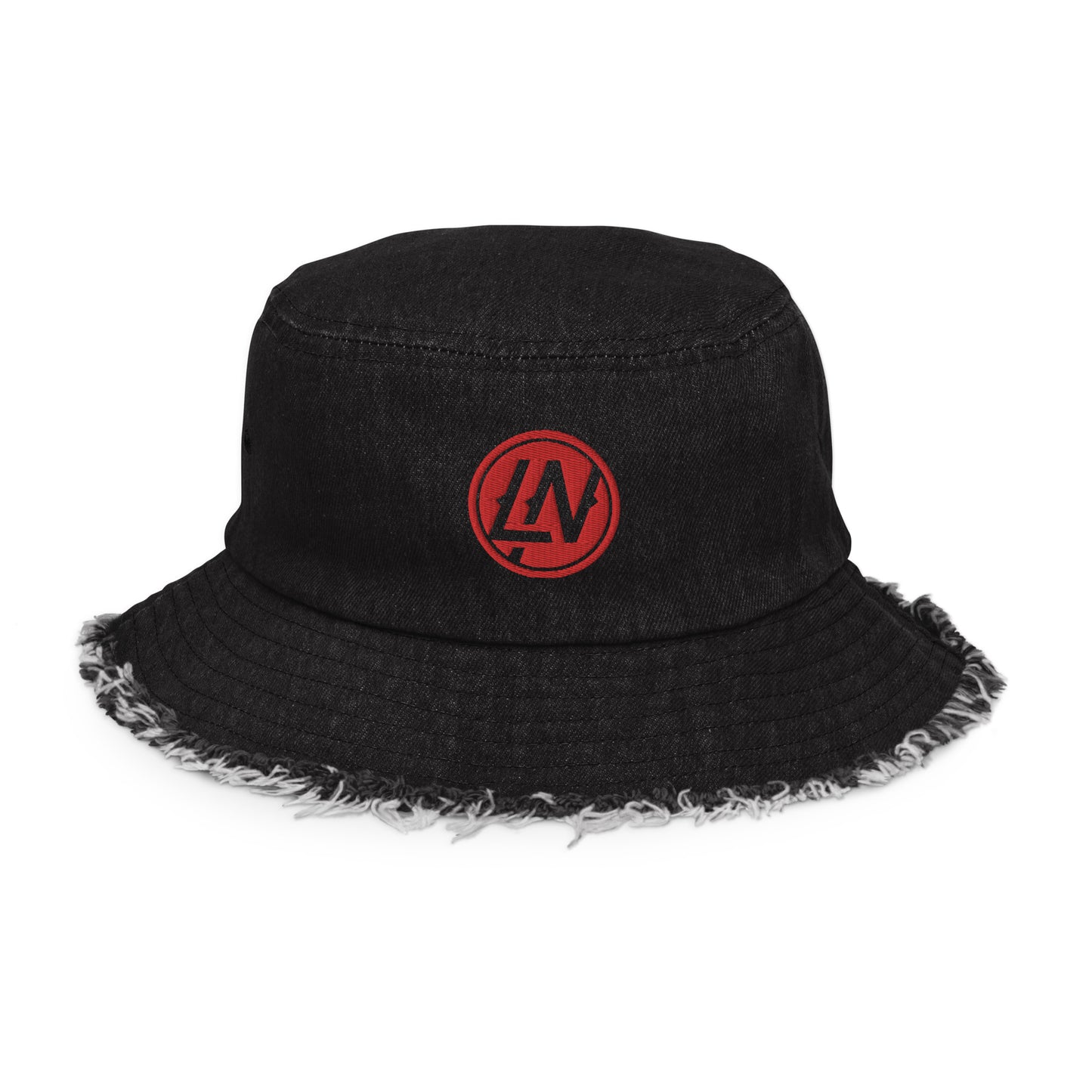 LN Distressed Denim Ducket Hat
