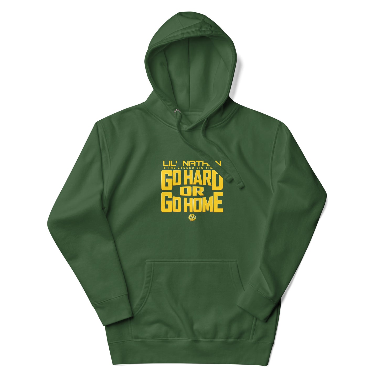 "Go Hard or Go Home" Unisex Hoodie (Gold Print)