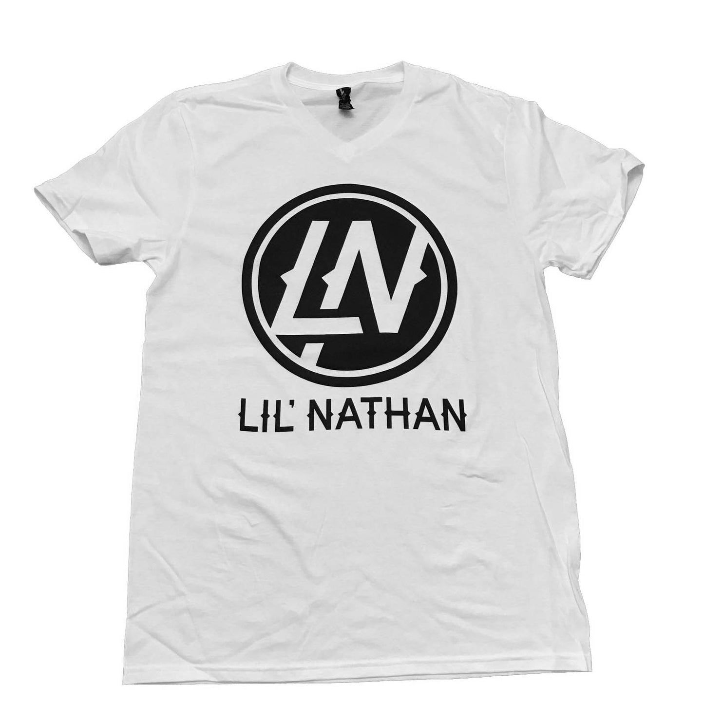 MEN'S LOGO V- NECK SHIRT (WHITE)
