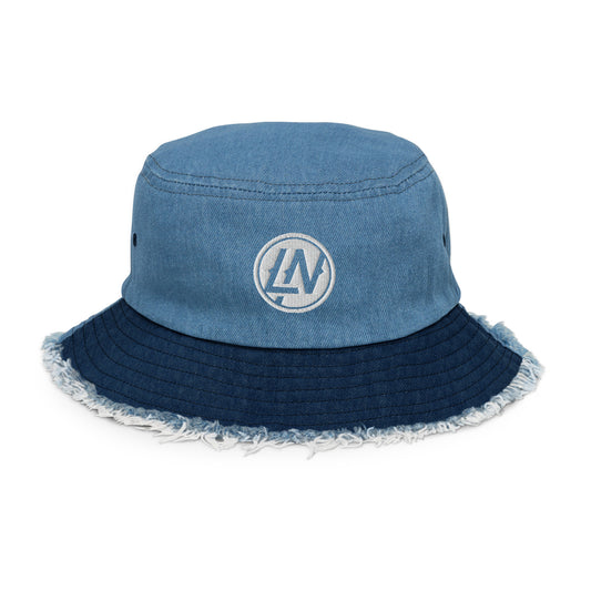 LN Distressed Denim Ducket Hat