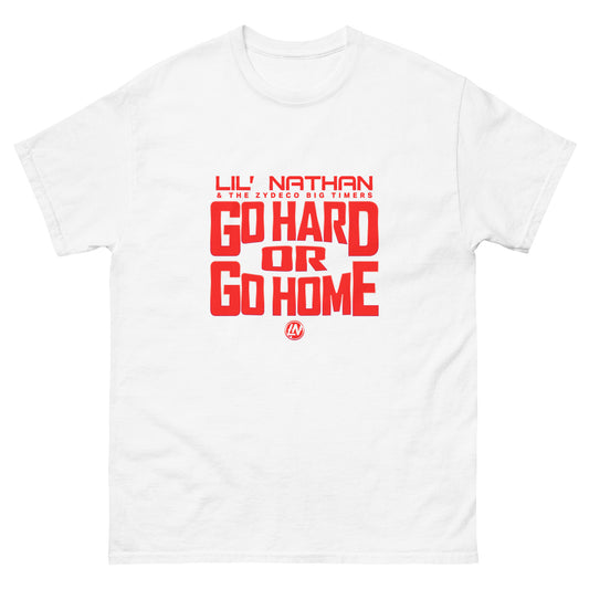 Men's "Go Hard or Go Home" T-Shirt (Red Print)
